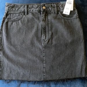 Hollister High-Waisted Black Denim Skirt